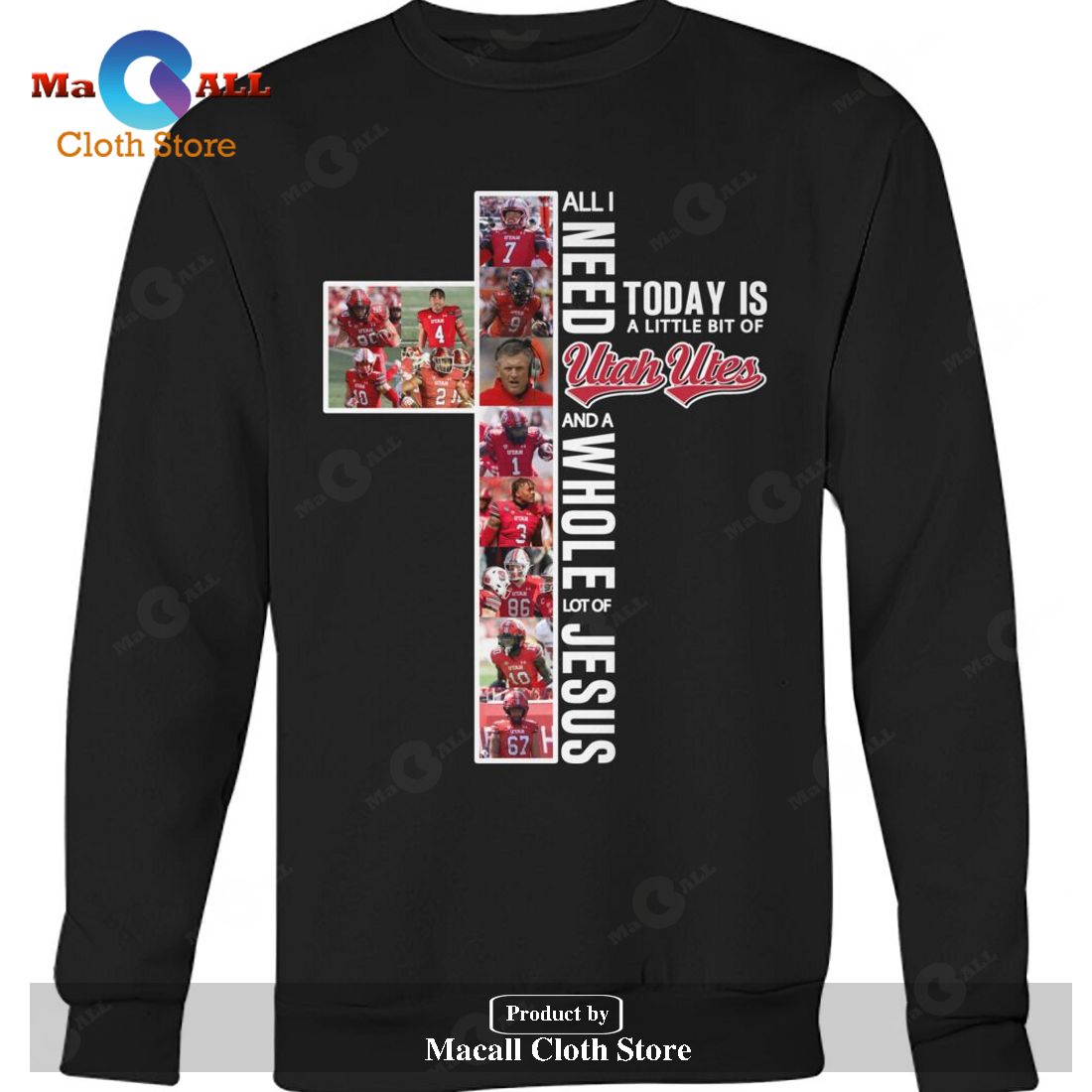 Today is A Little Bit Of Utah Utes And Whole Lot Of Jesus-Unisex T-Shirt Today is A Little Bit Of Utah Utes And Whole Lot Of Jesus-Unisex T-Shirt