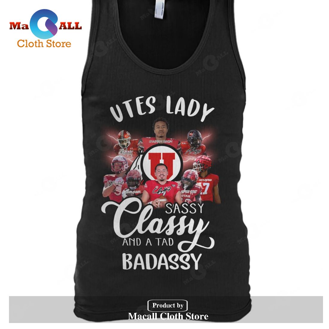 Utes Lady Sassy Classy And A Tad Badassy Signatures-Unisex T-Shirt Utes Lady Sassy Classy And A Tad Badassy Signatures-Unisex T-Shirt