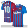 Lionel Messi Barcelona 2021 22 Home Player Jersey – Blue