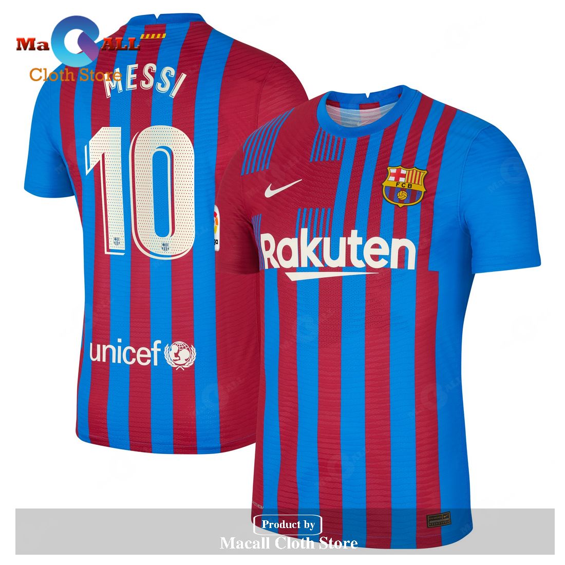 Lionel Messi Barcelona 2021 22 Home Player Jersey – Blue – N671