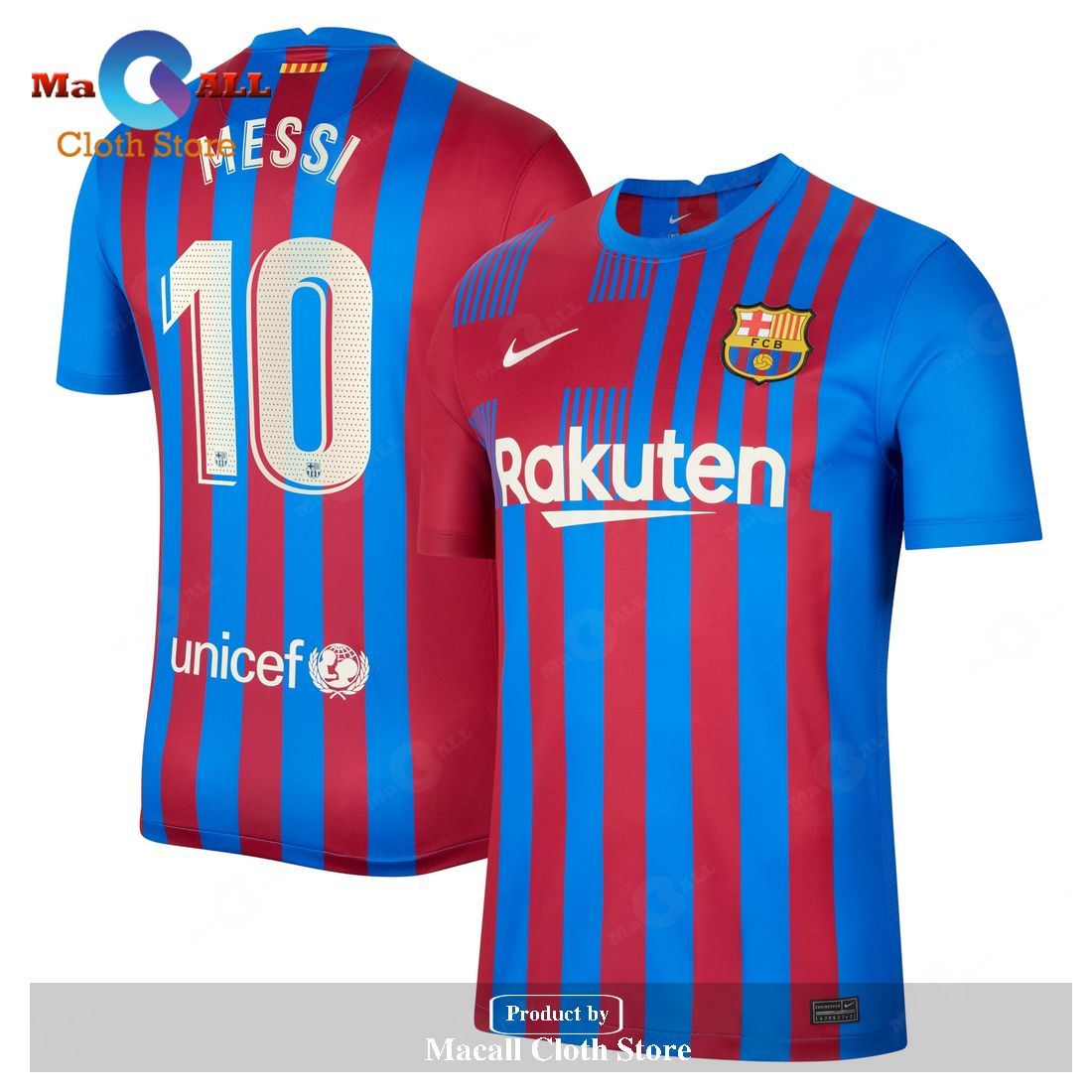 Lionel Messi Barcelona 2021 22 Home Player Jersey – Blue – XB31
