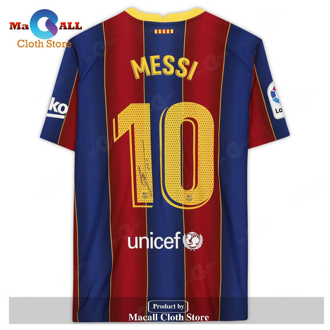 Lionel Messi Barcelona Autographed 2020 21 Match-Issue Home Jersey