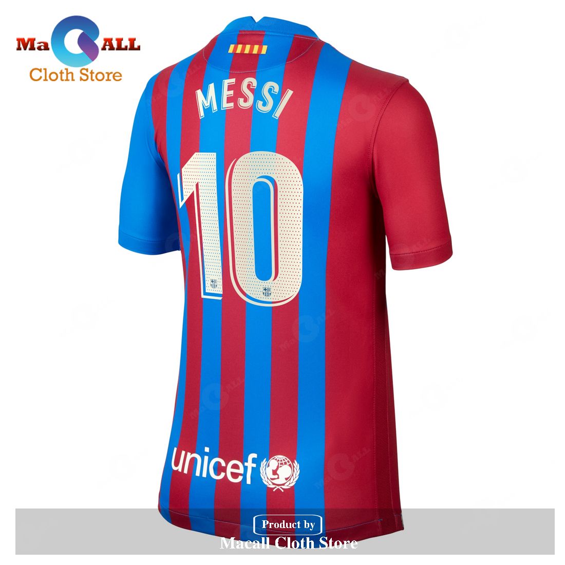 Lionel Messi Barcelona Youth 2021 22 Home Player Jersey - Blue - Macall