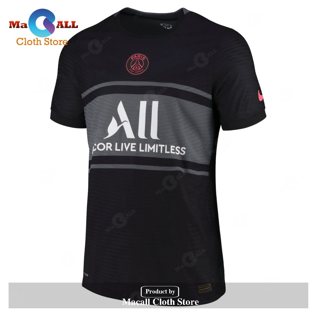 Lionel Messi Paris Saint-Germain 2021 22 Third Vapor Match Player Jersey – Black