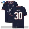 Lionel Messi Paris Saint-Germain Autographed 2021-22 Jordan Home Jersey – Navy
