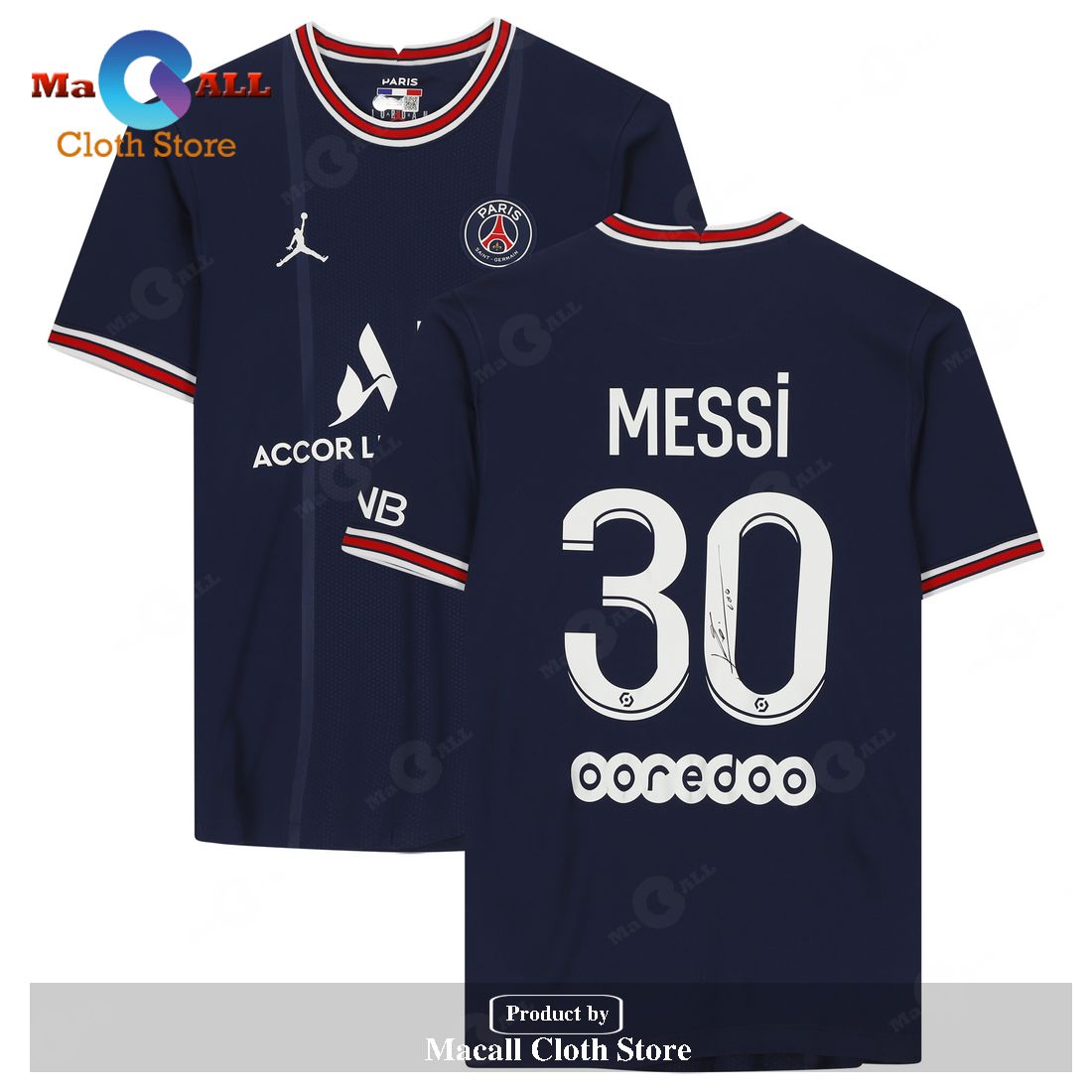 Lionel Messi Paris Saint-Germain Autographed 2021-22 Jordan Home Jersey – Navy – VT11