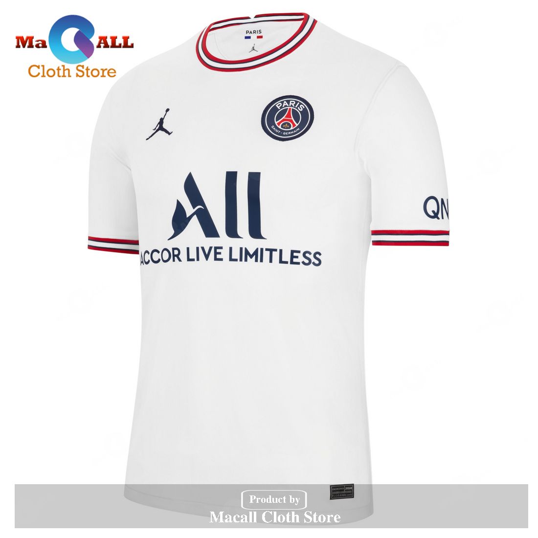 Lionel Messi Paris Saint-Germain Jordan 2021 22 Fourth Jersey – White – VV81