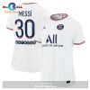 Lionel Messi Paris Saint-Germain Jordan Women’s 2021 22 Fourth Jersey – White – PO01