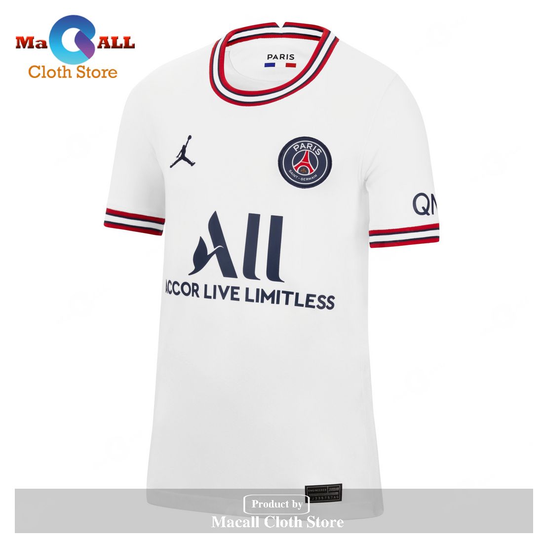 Lionel Messi Paris Saint-Germain Jordan Youth 2021 22 Fourth Jersey – White