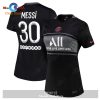 Lionel Messi Paris Saint-Germain Women’s 2021 22 Away Breathe Stadium Player Jersey – White