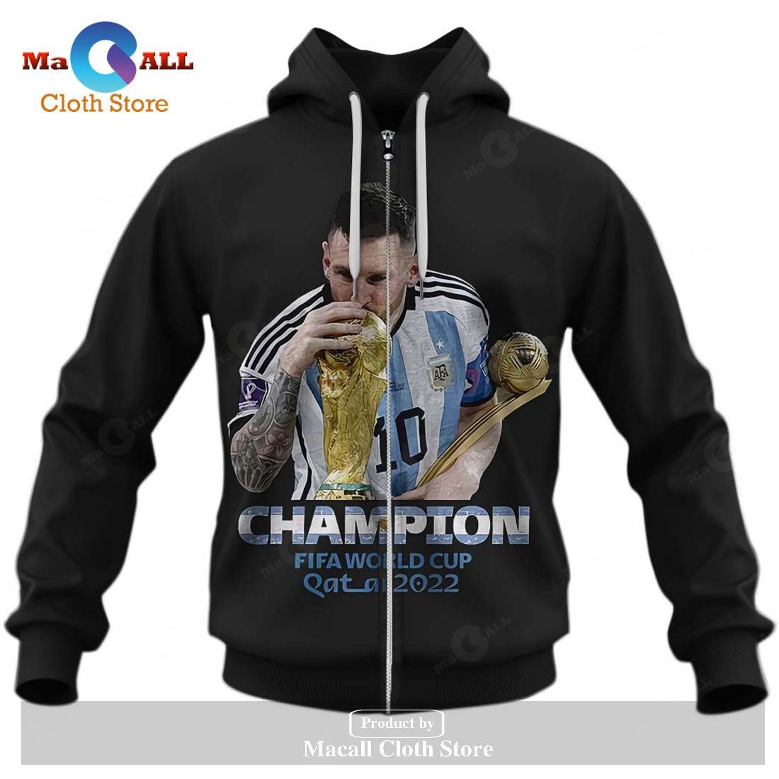 Messi World Cup 2022 Champions Hoodie Sweatshirt 3D - XQ51 Messi World Cup 2022 Champions Hoodie Sweatshirt 3D - XQ51