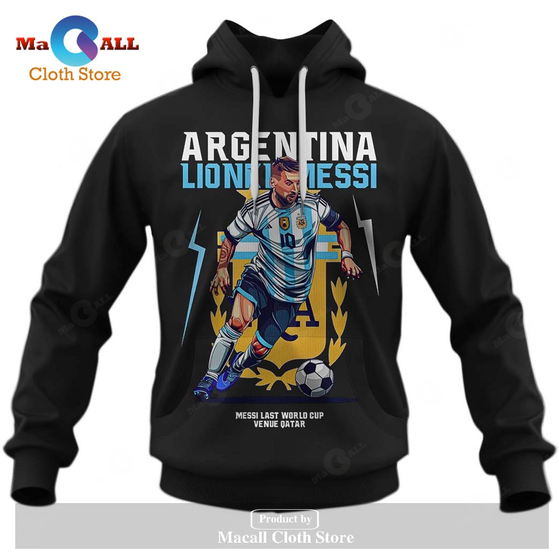 Messi World Cup 2022 Champions Hoodie Sweatshirt 3D - XS91 Messi World Cup 2022 Champions Hoodie Sweatshirt 3D - XS91