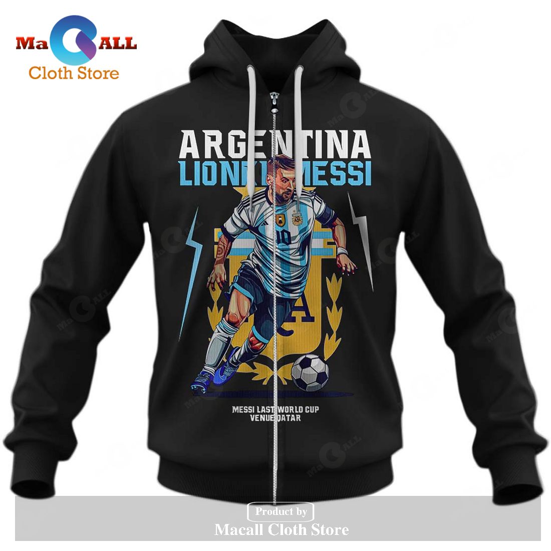 Messi World Cup 2022 Champions Hoodie Sweatshirt 3D - XS91 Messi World Cup 2022 Champions Hoodie Sweatshirt 3D - XS91