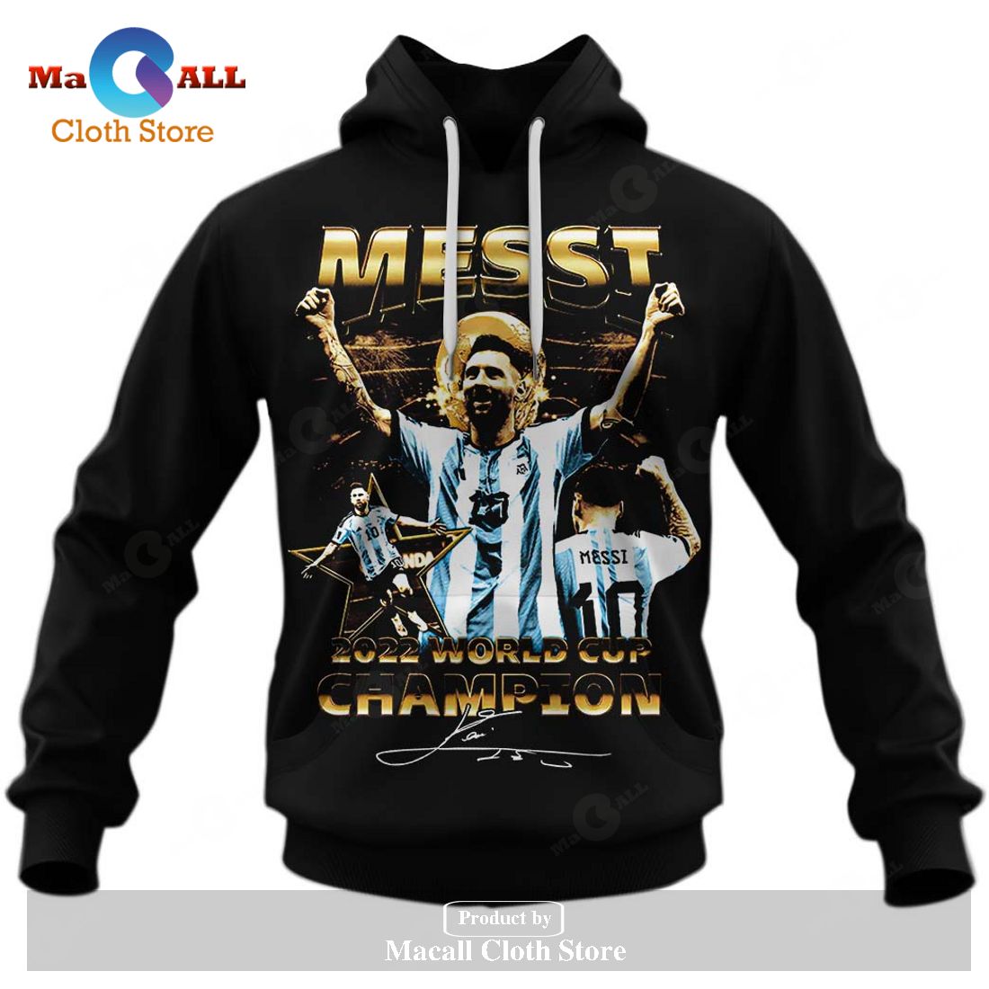 Messi World Cup 2022 Champions Hoodie Sweatshirt 3D - ZQ51 Messi World Cup 2022 Champions Hoodie Sweatshirt 3D - ZQ51