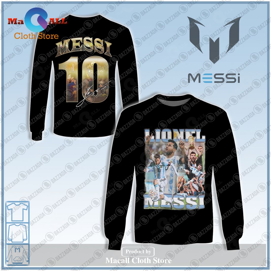 Messi World Cup 2022 Champions Hoodie Sweatshirt 3D - 2V71 Messi World Cup 2022 Champions Hoodie Sweatshirt 3D - 2V71