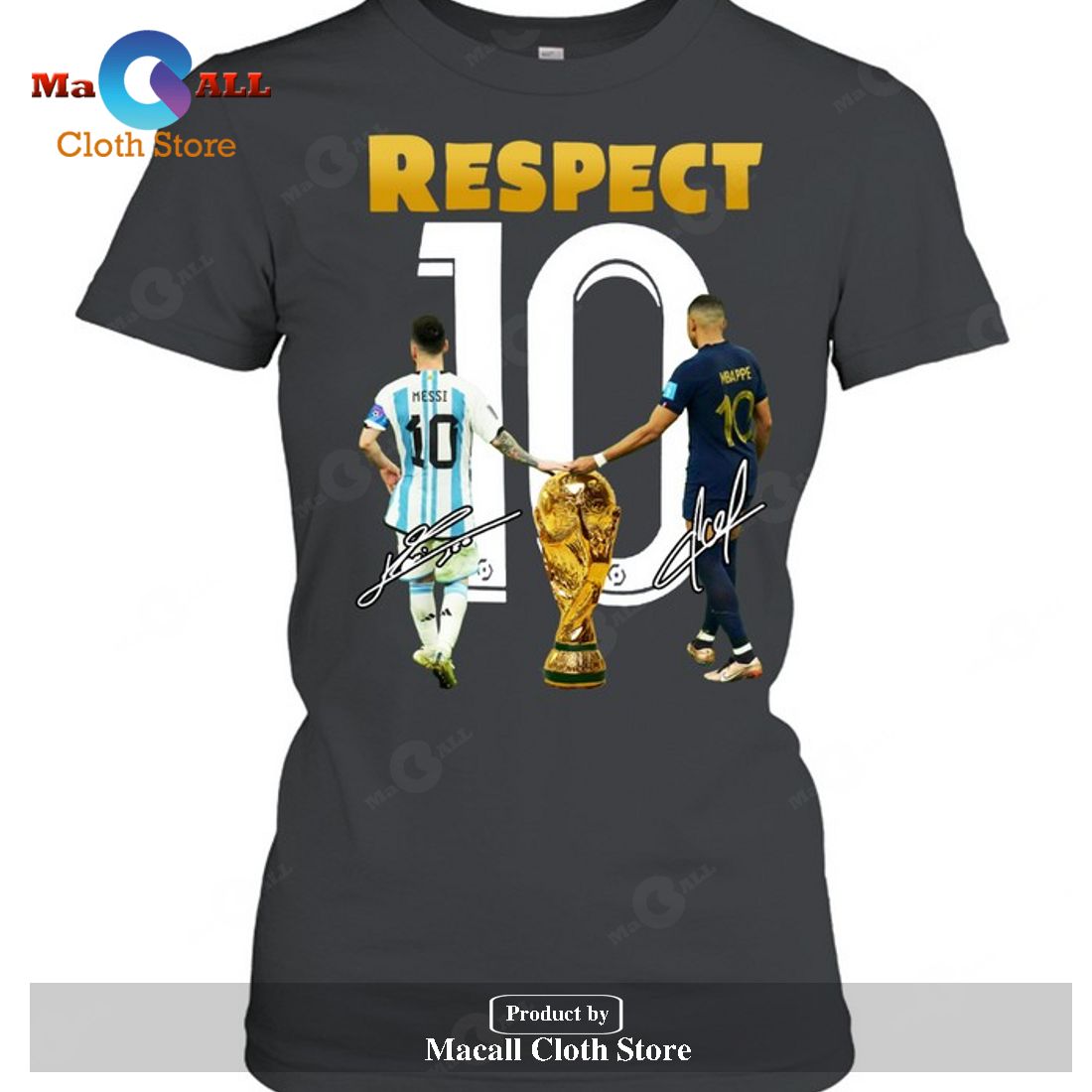 Respect Lionel Messi x Kylian Mbappe-Unisex T-Shirt Respect Lionel Messi x Kylian Mbappe-Unisex T-Shirt