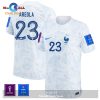 Adrien Rabiot France National Team 2022 23 Qatar World Cup Home Youth Jersey Midnight Navy