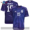 Argentina 2022 23 Qatar World Cup Nahuel Molina Away Dark Blue Light Purple Youth Jersey