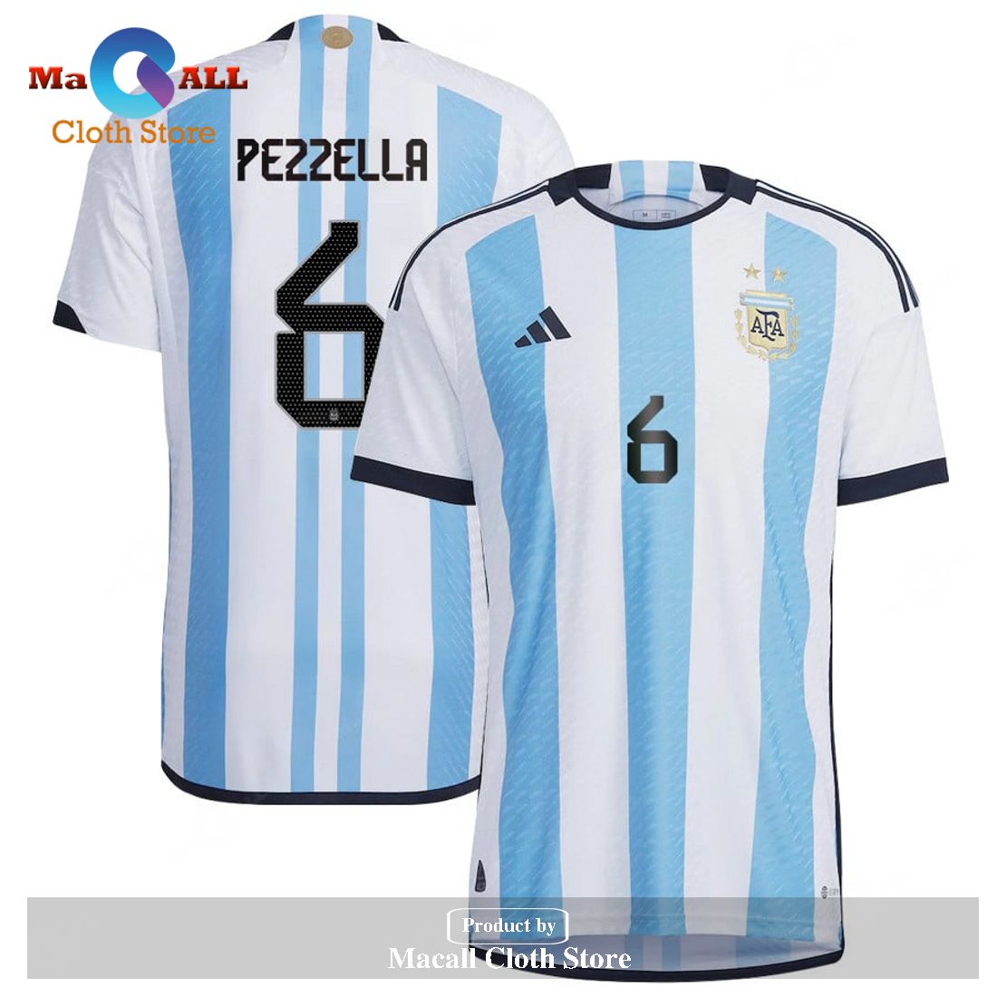 Argentina National Team 2022 23 German Pezzella Home Men Jersey BlueWhite