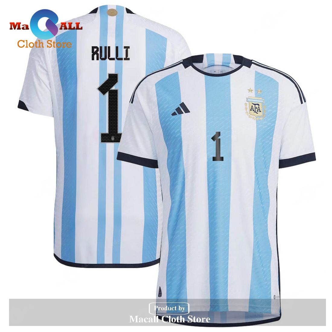Argentina National Team 2022 23 Geronimo Rulli Home Men Jersey BlueWhite