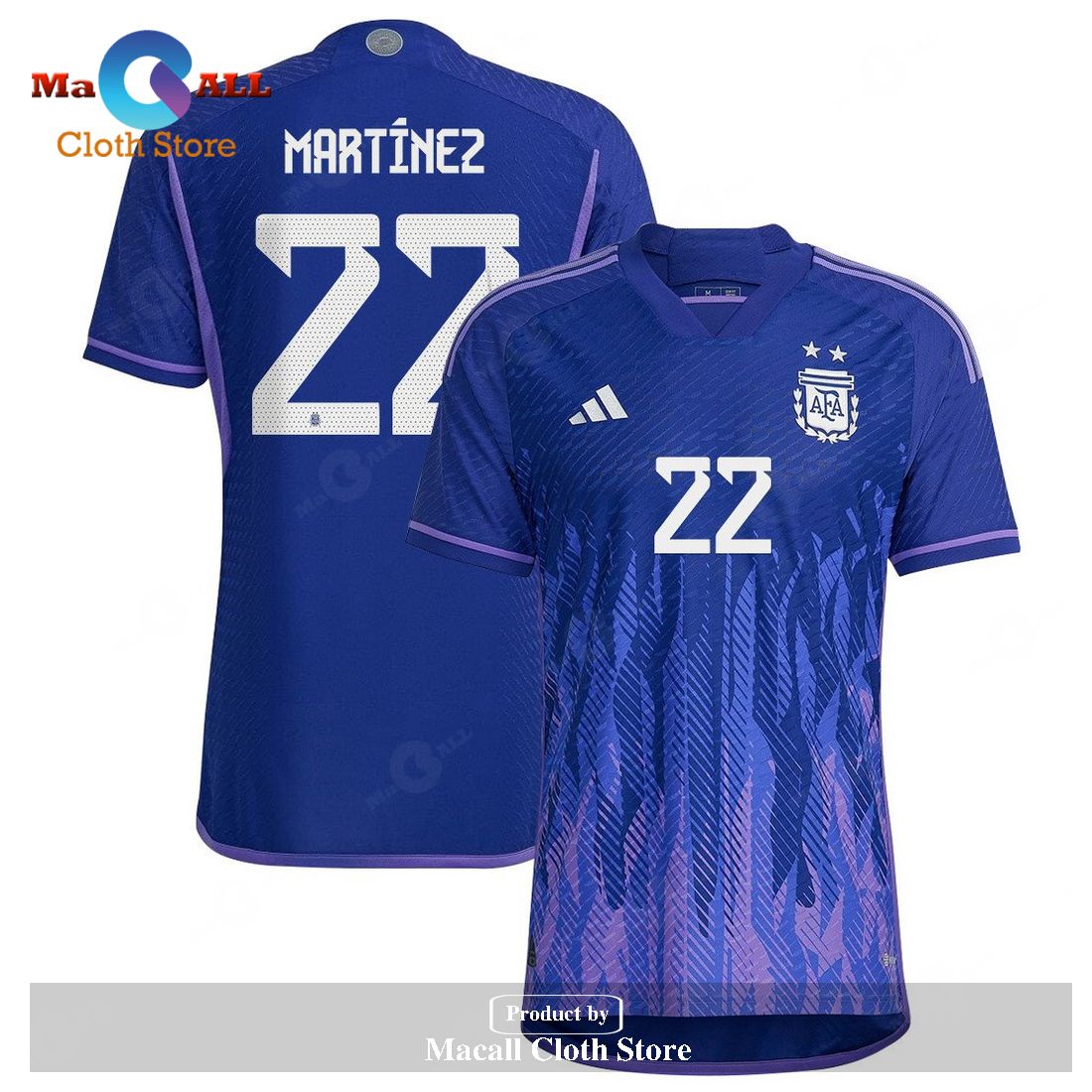 Argentina National Team 2022 23 Lautaro Martinez Away Men Jersey Purple