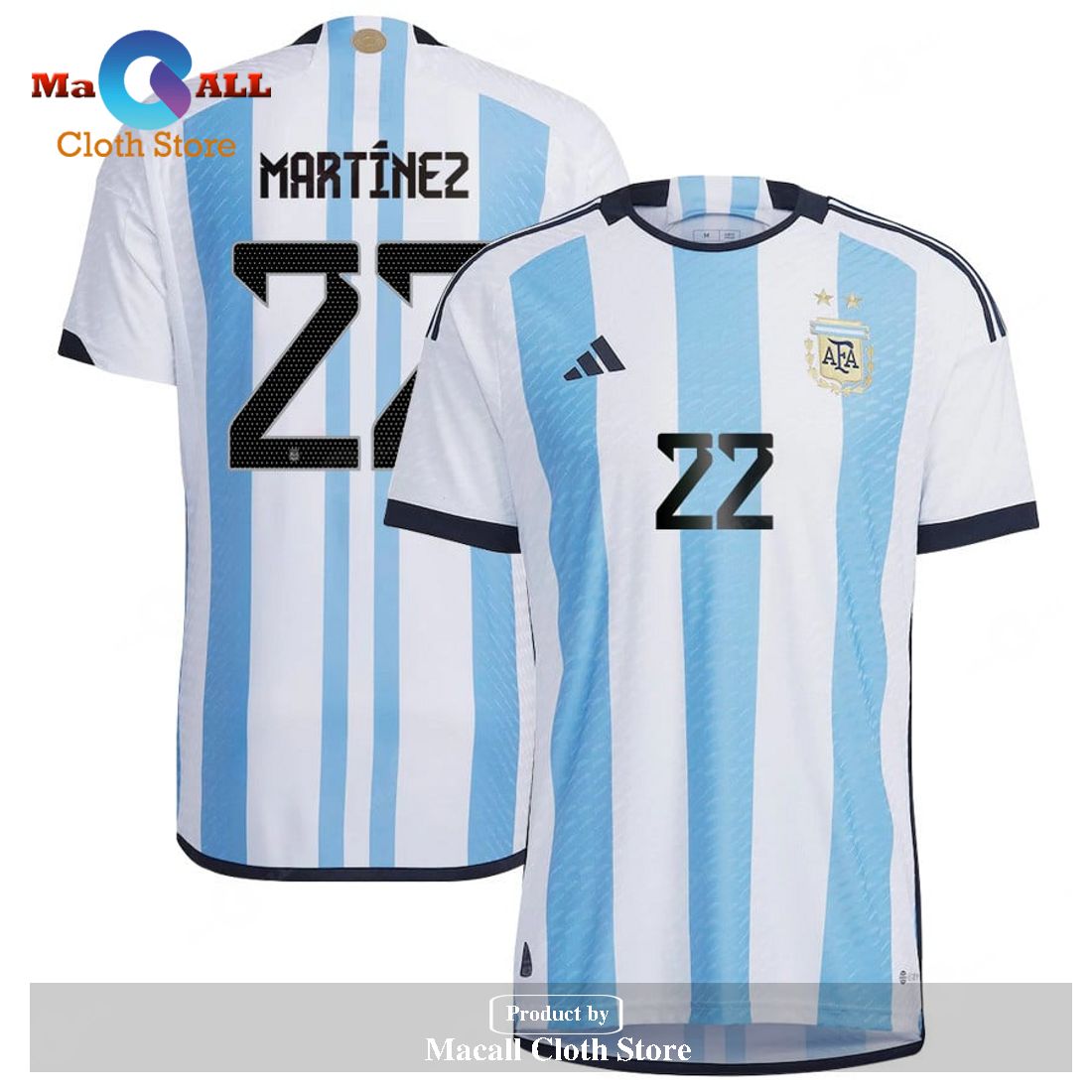 Argentina National Team 2022 23 Lautaro Martinez Home Men Jersey BlueWhite