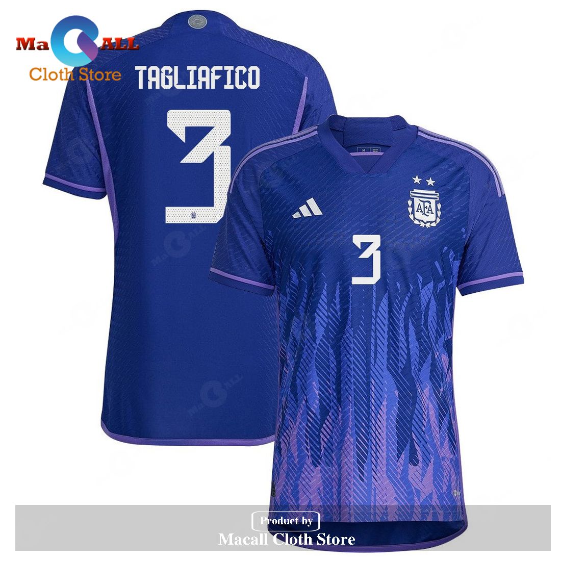 Argentina National Team 2022 23 Nicolas Tagliafico Away Men Jersey Purple