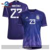 Argentina National Team 2022 23 Qatar World Cup Custom White Home Men Jersey New