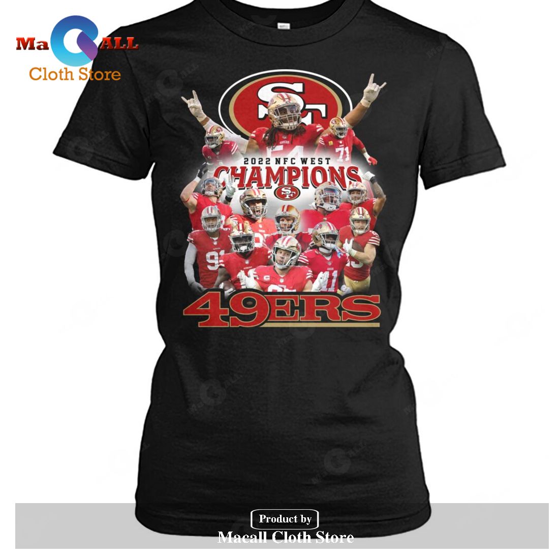 2022 NFC West Champions San Francisco 49ers-Unisex T-Shirt 2022 NFC West Champions San Francisco 49ers-Unisex T-Shirt