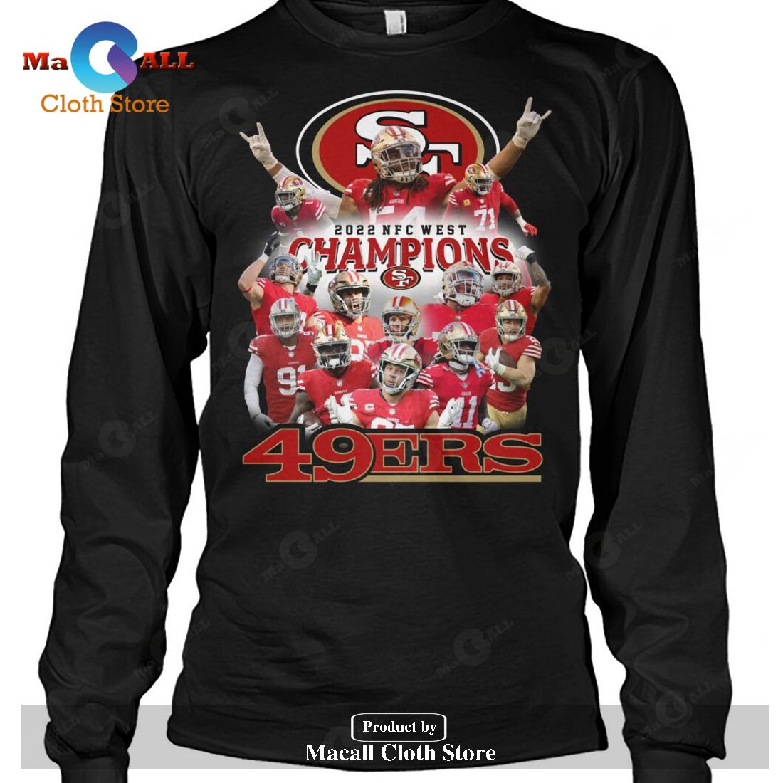 2022 NFC West Champions San Francisco 49ers-Unisex T-Shirt 2022 NFC West Champions San Francisco 49ers-Unisex T-Shirt