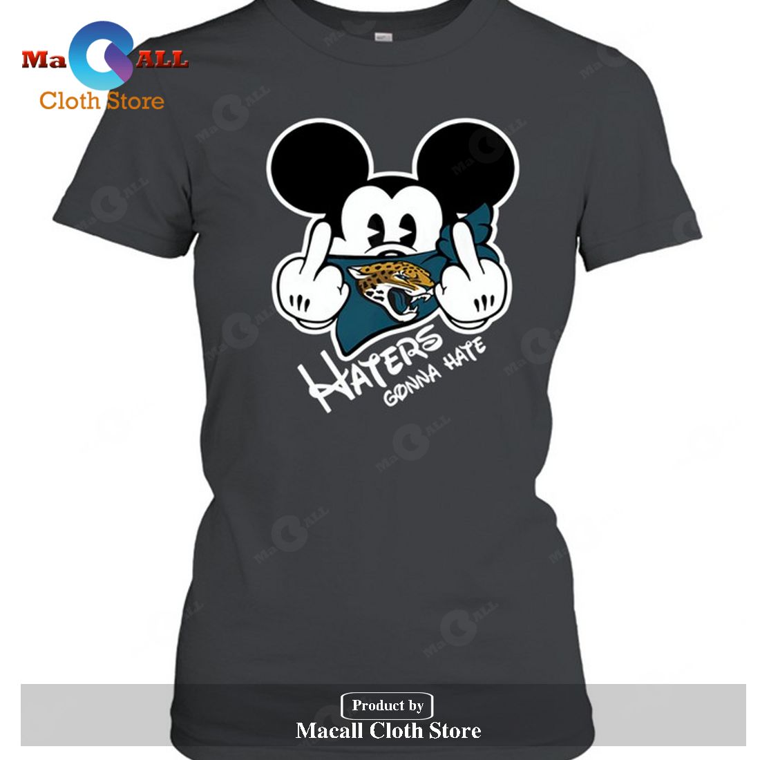 Jacksonville Jaguars Jacksonville Jaguars Haters Gonna Hate Mickey Mouse-Unisex T-Shirt
