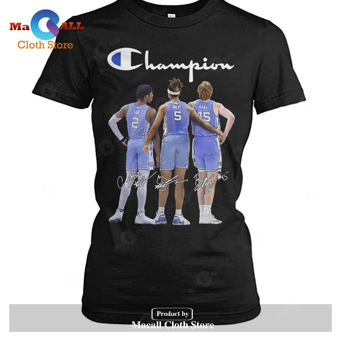 North Carolina Tar Heels Champion Signatures-Unisex T-Shirt North Carolina Tar Heels Champion Signatures-Unisex T-Shirt