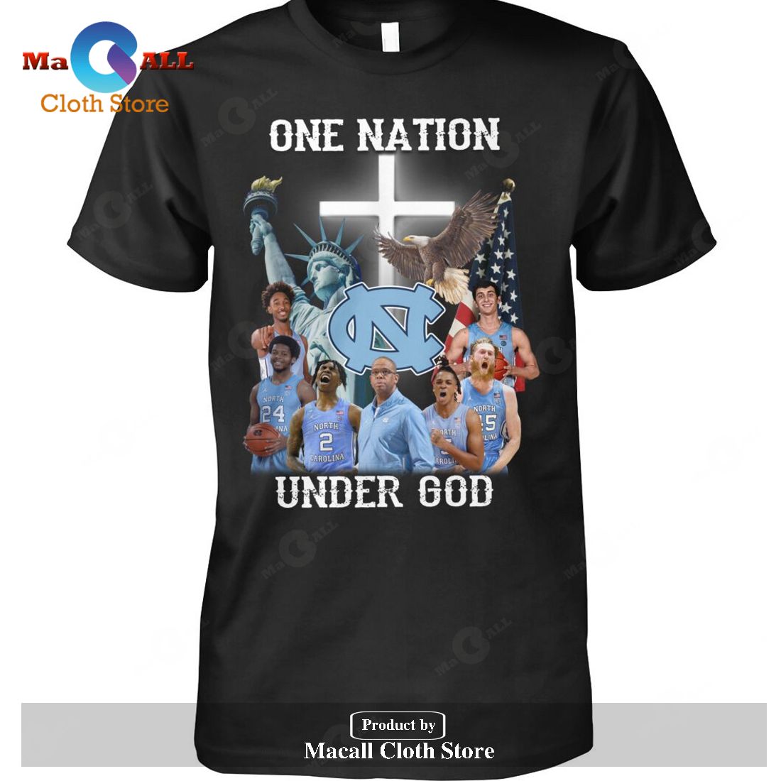 One Nation Tar Heels Under God-Unisex T-Shirt One Nation Tar Heels Under God-Unisex T-Shirt