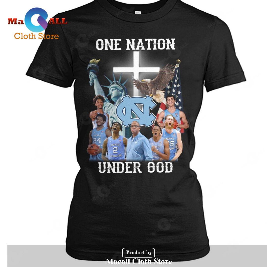 One Nation Tar Heels Under God-Unisex T-Shirt One Nation Tar Heels Under God-Unisex T-Shirt