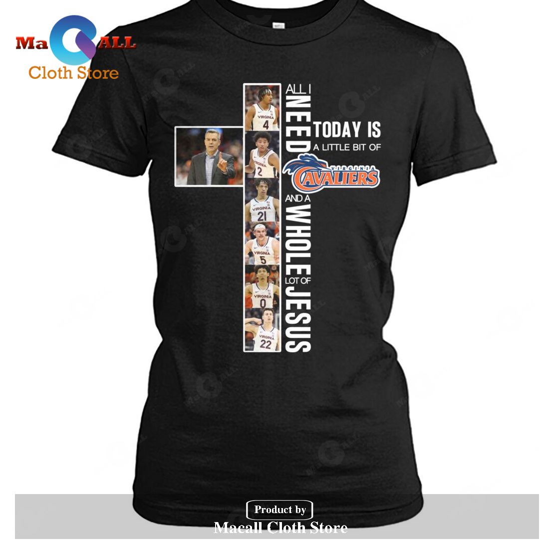 Today is A Little Bit Of Virginia Cavaliers And Whole Lot Of Jesus-Unisex T-Shirt Today is A Little Bit Of Virginia Cavaliers And Whole Lot Of Jesus-Unisex T-Shirt