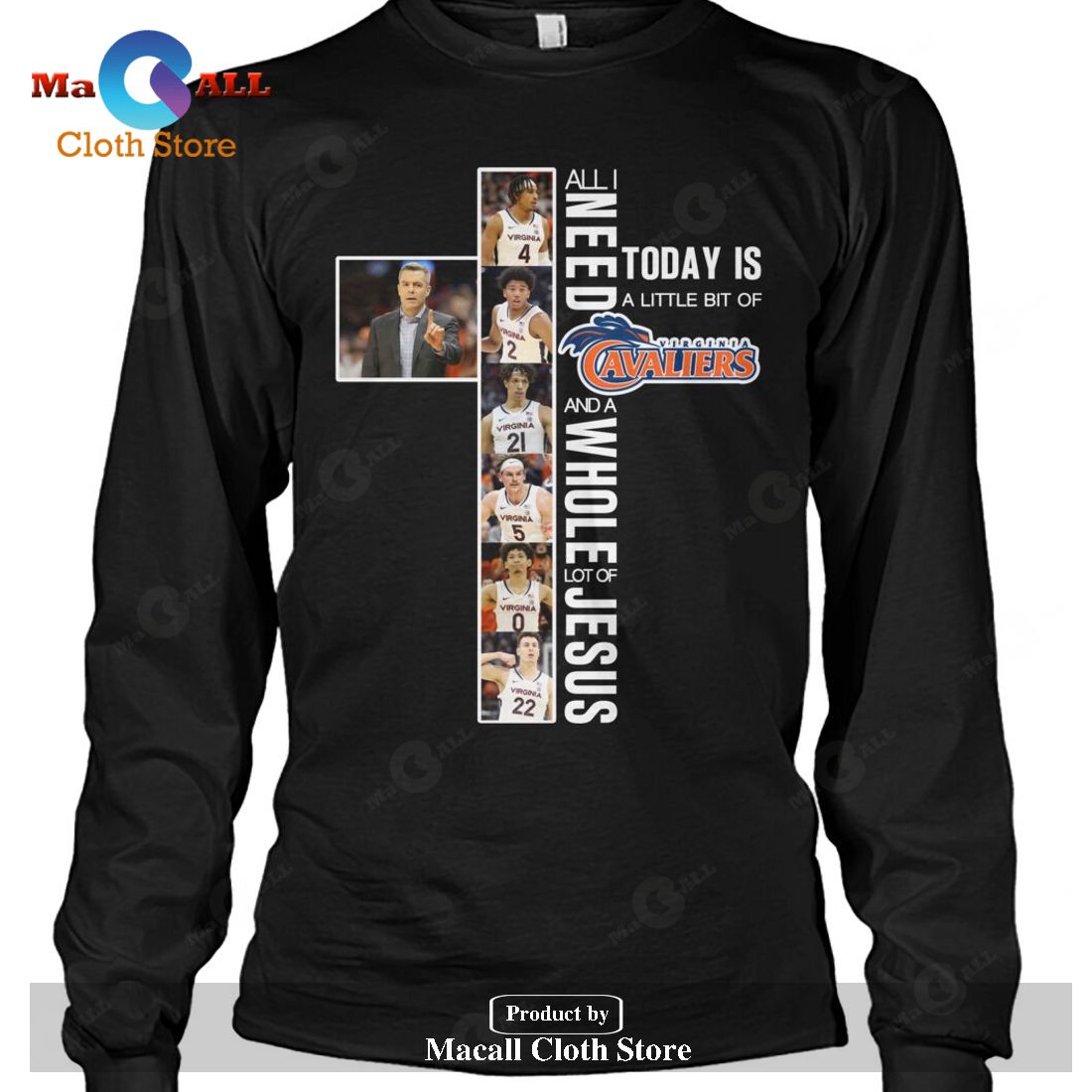 Today is A Little Bit Of Virginia Cavaliers And Whole Lot Of Jesus-Unisex T-Shirt Today is A Little Bit Of Virginia Cavaliers And Whole Lot Of Jesus-Unisex T-Shirt