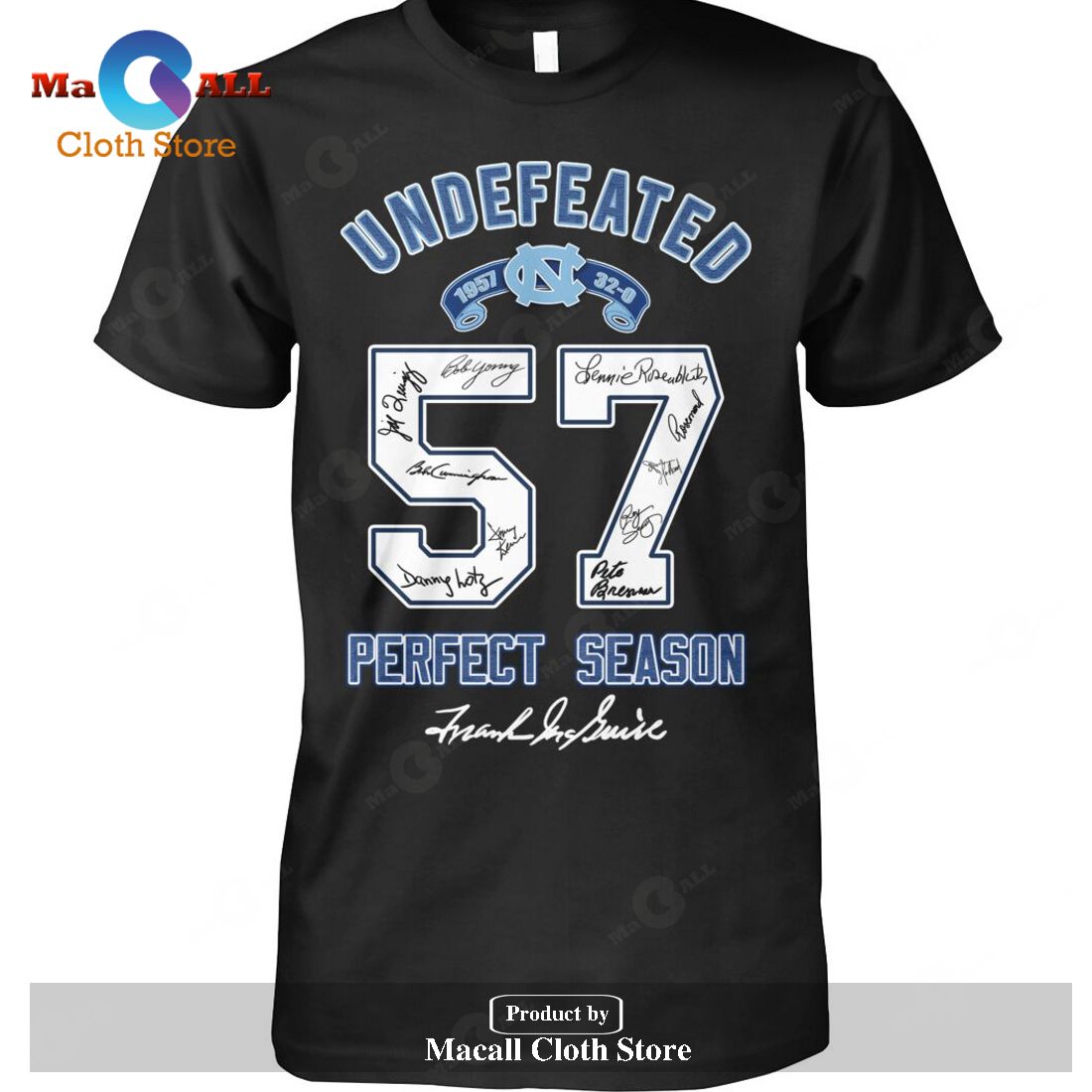 Undefeated North Carolina Tar Heels Perfect Season Signatures-Unisex T-Shirt Undefeated North Carolina Tar Heels Perfect Season Signatures-Unisex T-Shirt