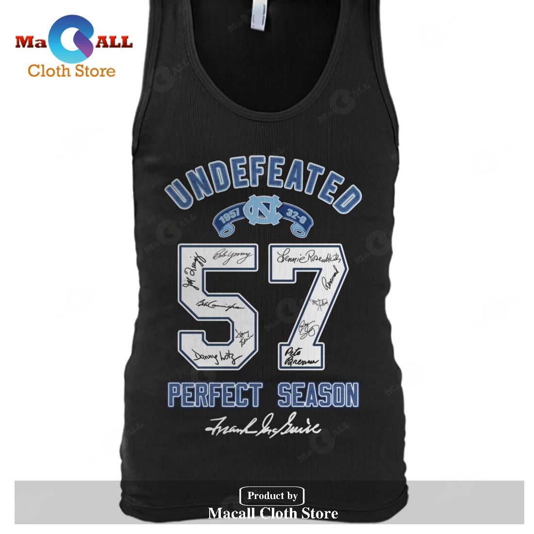 Undefeated North Carolina Tar Heels Perfect Season Signatures-Unisex T-Shirt Undefeated North Carolina Tar Heels Perfect Season Signatures-Unisex T-Shirt