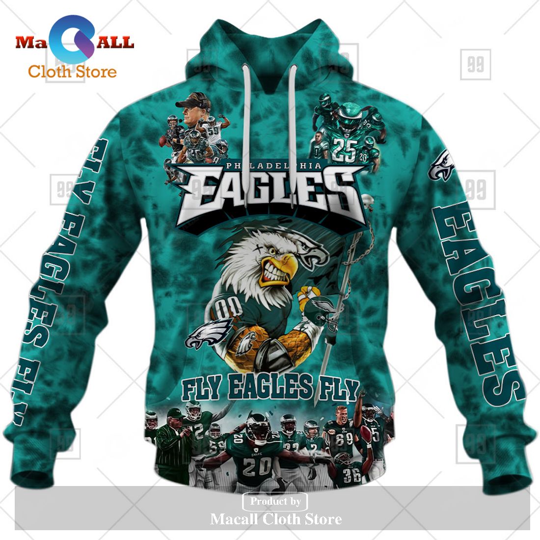 NFL Philadelphia Eagles Team Hoodie Sweatshirt 3D NFL Philadelphia Eagles Team Hoodie Sweatshirt 3D