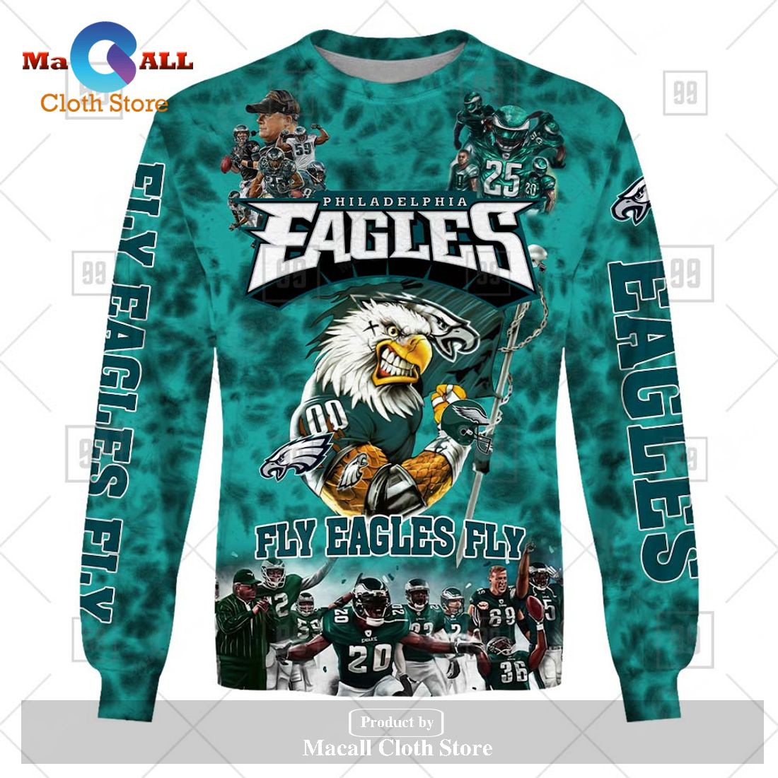 NFL Philadelphia Eagles Team Hoodie Sweatshirt 3D NFL Philadelphia Eagles Team Hoodie Sweatshirt 3D