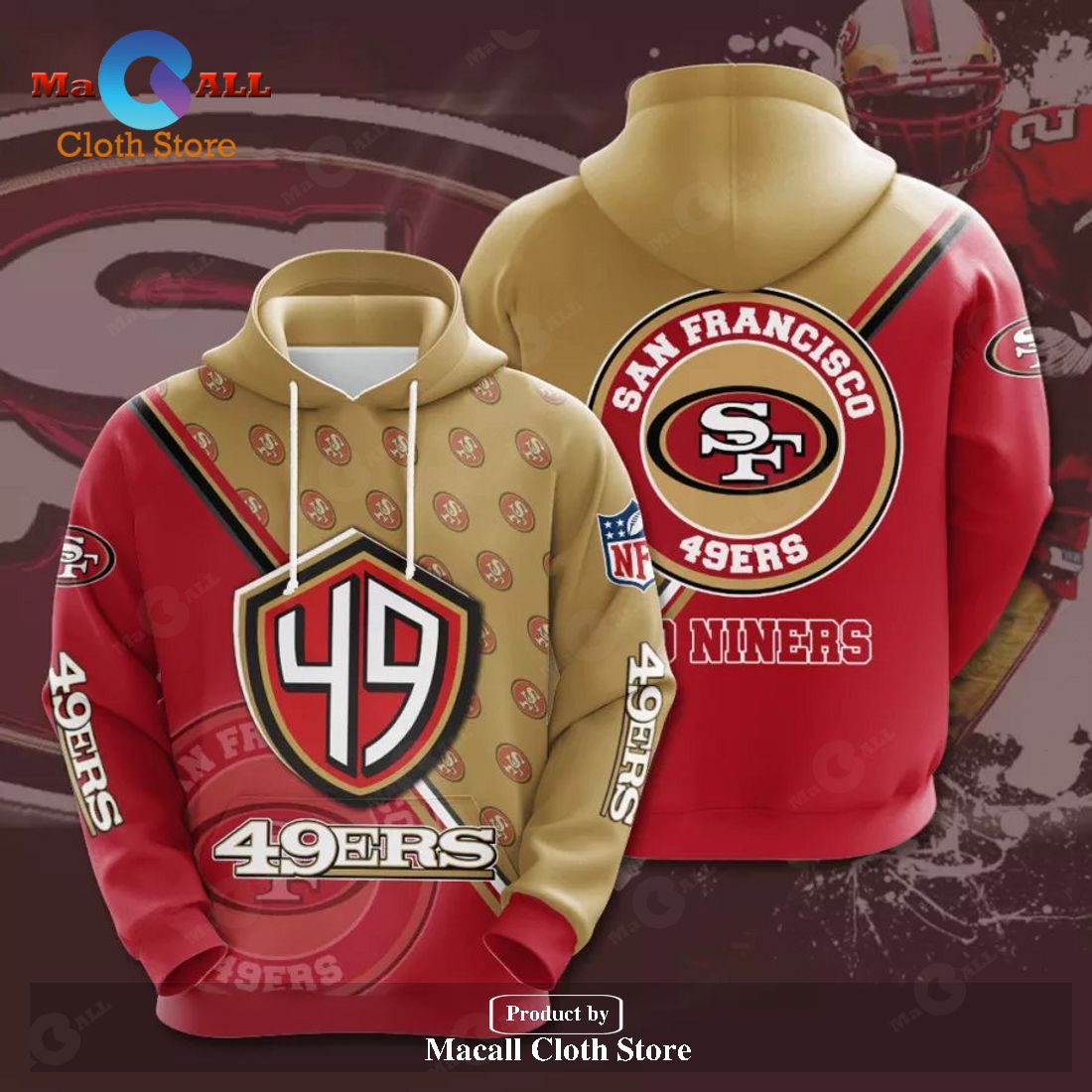 49Ers Hoodie 3D Style345 All Over Printed in 2023