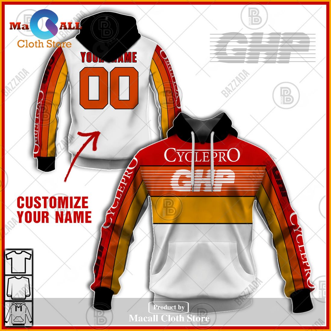 Personalized Bmx Ghp Cyclepro Vintage Jersey 025 Hoodie Sweatshirt 3D Personalized Bmx Ghp Cyclepro Vintage Jersey 025 Hoodie Sweatshirt 3D