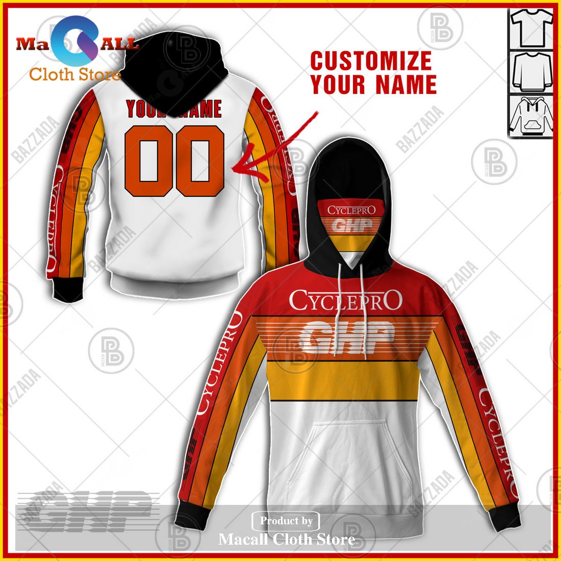 Personalized Bmx Ghp Cyclepro Vintage Jersey 025 Hoodie Sweatshirt 3D Personalized Bmx Ghp Cyclepro Vintage Jersey 025 Hoodie Sweatshirt 3D
