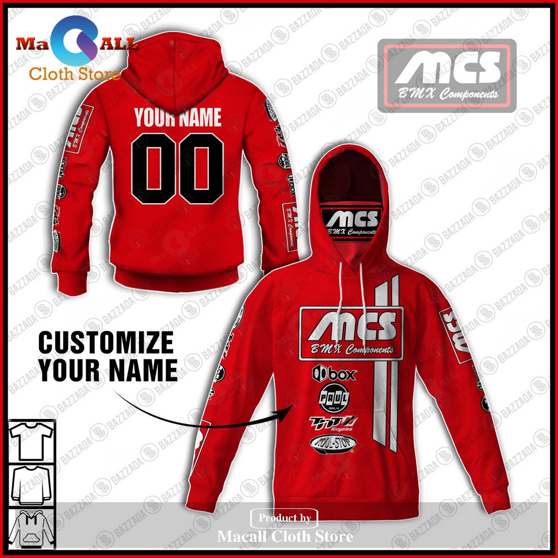 Personalized Name And Number Mcs Old School Bike Jersey Classic Bmx Jersey Race 02 Hoodie Sweatshirt 3D