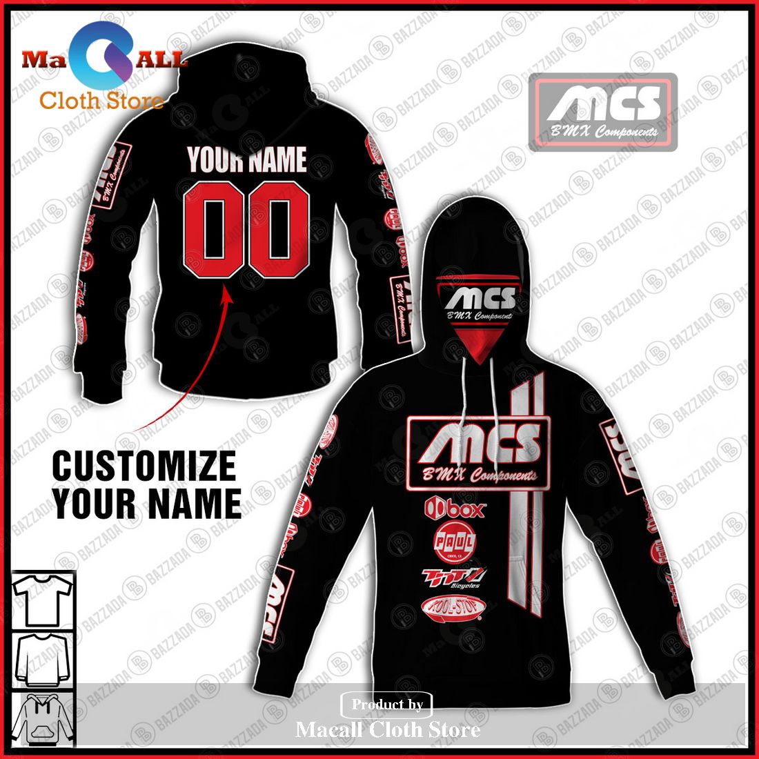 Personalized Name And Number Mcs Old School Bike Jersey Classic Bmx Jersey Race 03 Hoodie Sweatshirt 3D
