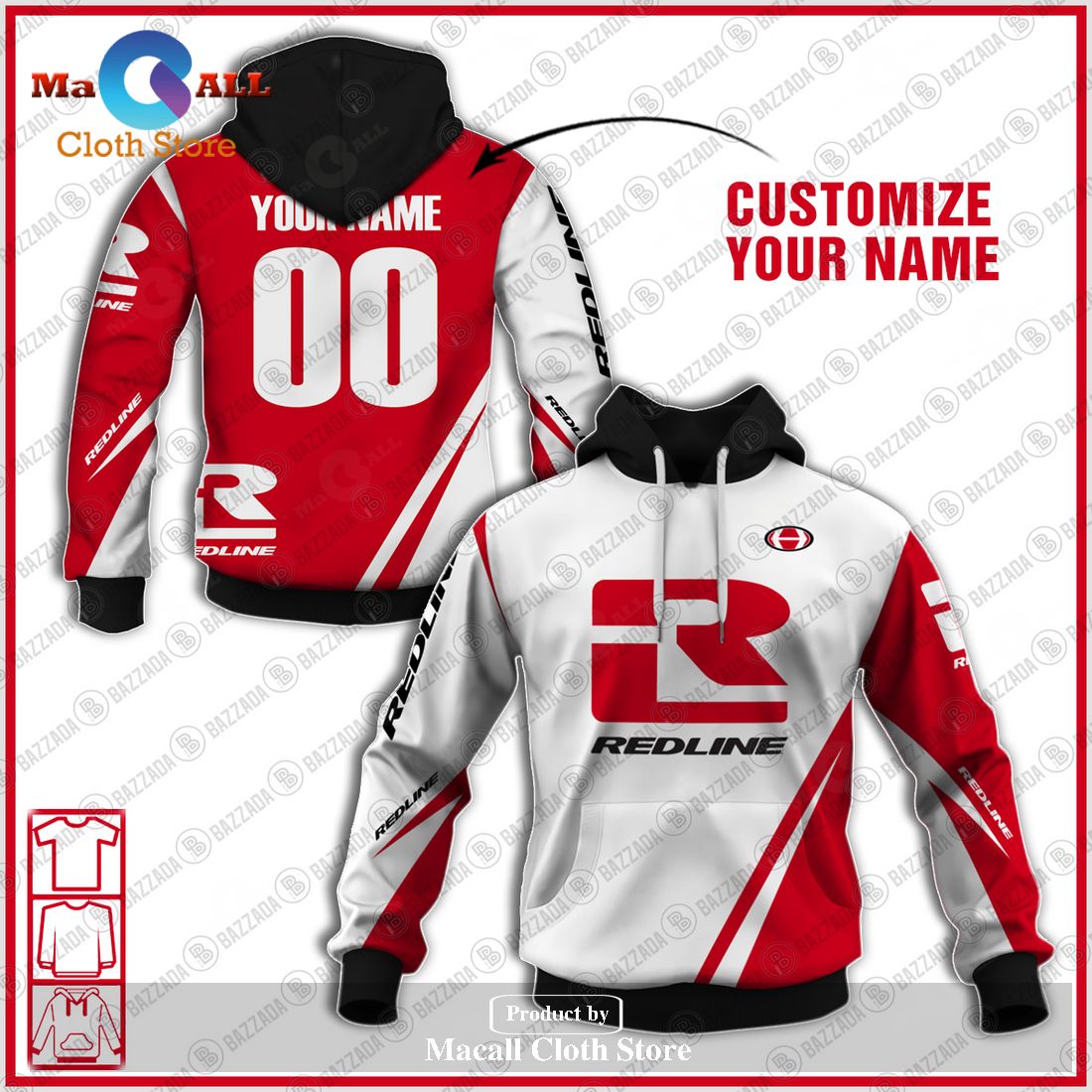 Personalized Old School Redline Jersey Bmx Vintage Hoodie Sweatshirt 3D Personalized Old School Redline Jersey Bmx Vintage Hoodie Sweatshirt 3D