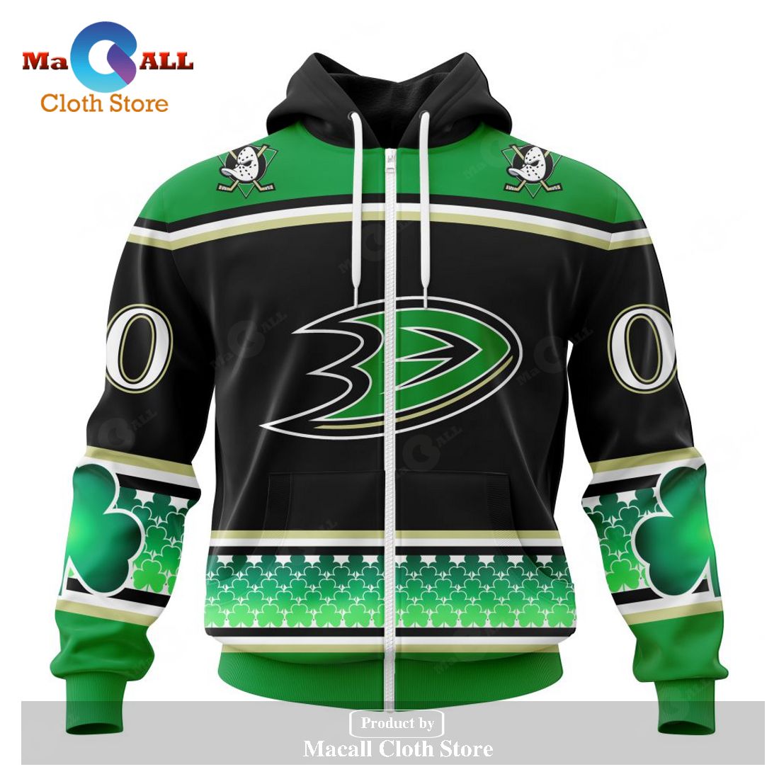 Personalized NHL Anaheim Ducks - Specialized Unisex Kits Hockey Celebrate St Patrick's Day Hoodie Sweatshirt 3D Personalized NHL Anaheim Ducks - Specialized Unisex Kits Hockey Celebrate St Patrick's Day Hoodie Sweatshirt 3D