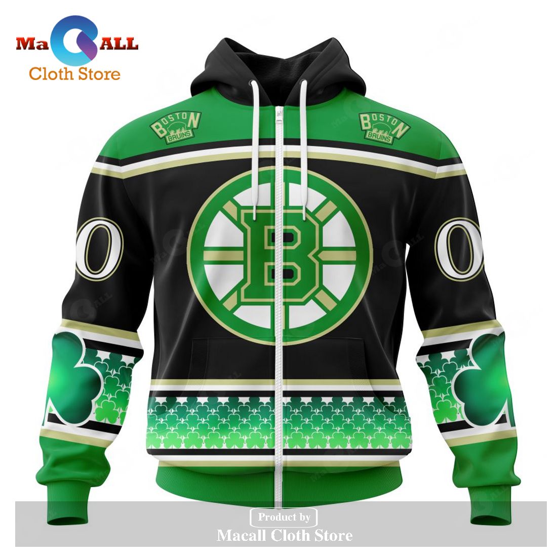 Boston Bruins Customized Number Kit For 2022 St Patrick's Day