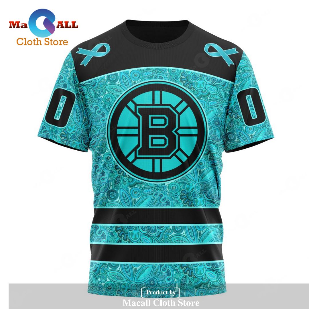 Personalized NHL Boston Bruins Special Design Fight Ovarian Cancer Hoodie Sweatshirt 3D Personalized NHL Boston Bruins Special Design Fight Ovarian Cancer Hoodie Sweatshirt 3D