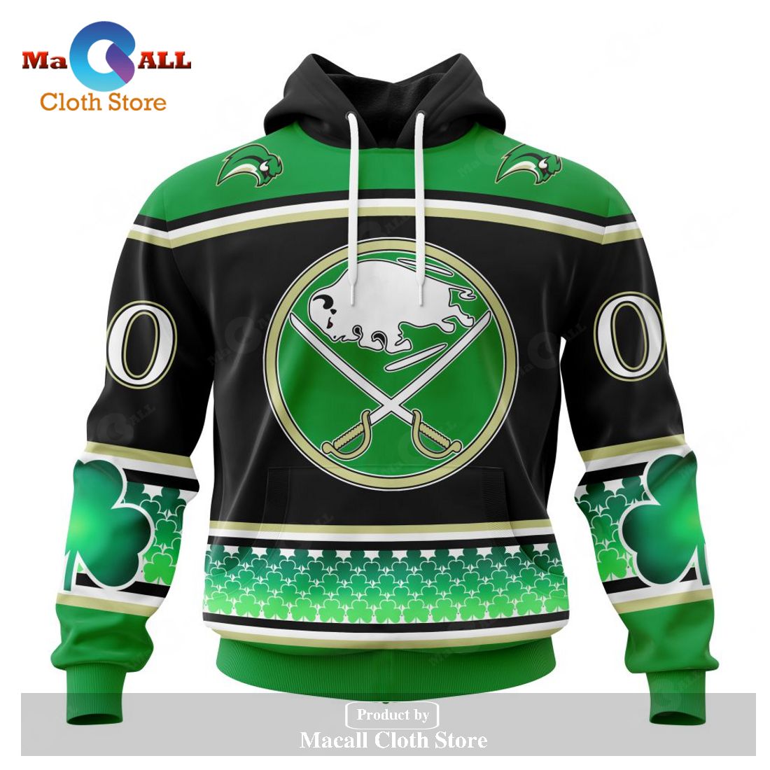 Personalized NHL Buffalo Sabres - Specialized Unisex Kits Hockey Celebrate St Patrick's Day Hoodie Sweatshirt 3D Personalized NHL Buffalo Sabres - Specialized Unisex Kits Hockey Celebrate St Patrick's Day Hoodie Sweatshirt 3D
